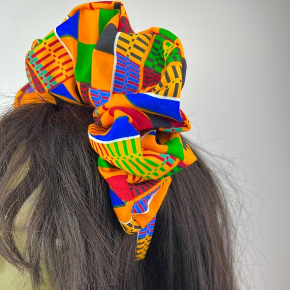 Handmade African Print Ankara Scrunchie Headband - Picture 5 of 6